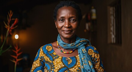 Fototapeta premium portrait of an old woman from Uganda