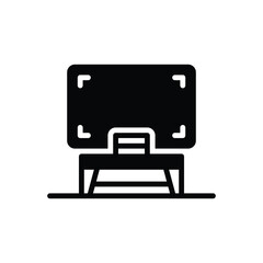 Black solid icon for blackboard