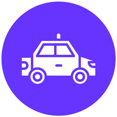 Vector Design Police Car Icon Style