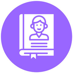 Vector Design Autobiography Icon Style