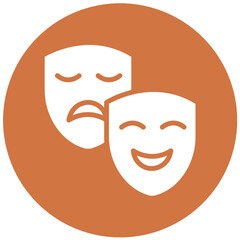 Vector Design Drama Icon Style
