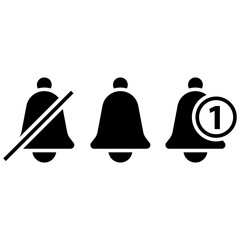 Notification bell icon vector design symbol templates