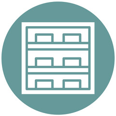 Vector Design Shelves Icon Style