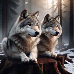 Gray Wolf Canis lupus – A highly social predator that lives in