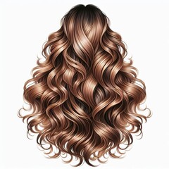 Naklejka premium Hair that has volume and waves providing a full and bouncy look