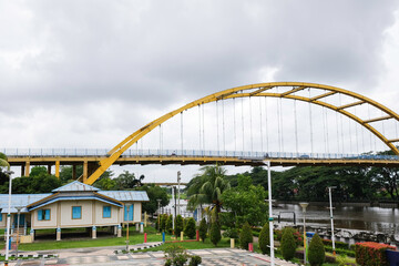Portrait of Tuan Kadi's historic house in Pekanbaru, Riau.