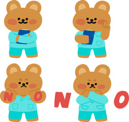 의료진 동물 캐릭터