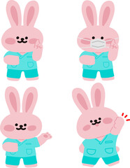 의료진 동물 캐릭터