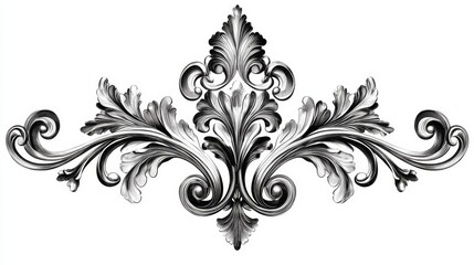 Exquisite combination of scrollwork and monogram elements in a vintage frame. 