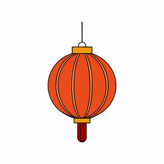 chinese lantern isolated on white
