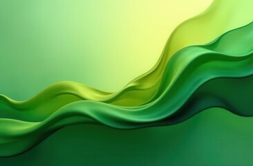 Fototapeta premium A minimalist abstract background with smooth green and gold waves. st patricks day background