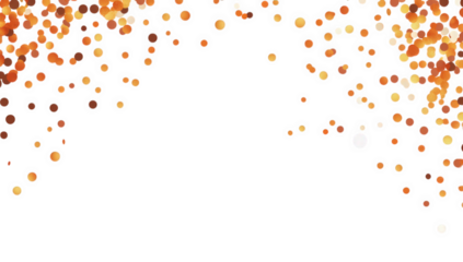 white background adorned with a scattering of circular shapes in shades of orange creating a festive and vibrant atmosphere suitable for celebrations or seasonal events
