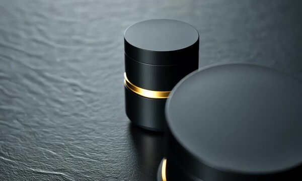 black background for showcasing cosmetic product