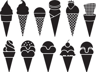 Ice Cream icon silhouette