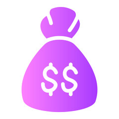 money bag Gradient icon