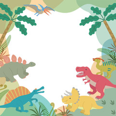 かわいい恐竜のフレーム © fuwari