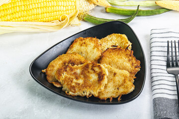 Tasty golden potato hash brown