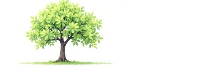 Obraz premium Single isolated willow branch against white background, tree, forest