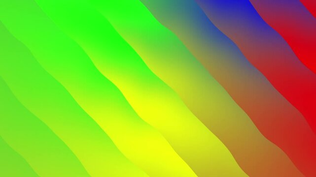 Diagonal stripes in vibrant green, yellow, orange, blue, and red. Perfect for backgrounds, graphic designs, digital art, and abstract concepts.