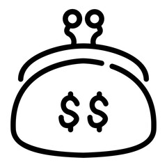 purse Line Icon