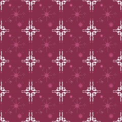 Stylized Cross and Star Design on Maroon Background
