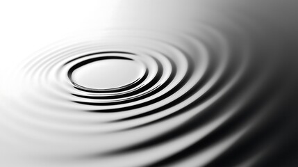 Water drops create ripples in still surface during morning light