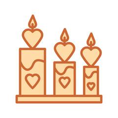 Romantic candle Vector Icon