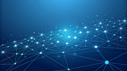 Abstract geometric network technology 
 futuristic digital network background