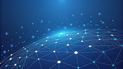 Abstract geometric network technology 
 futuristic digital network background