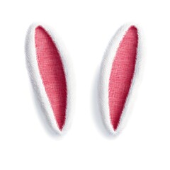 Fototapeta premium Striking pair of two red and white feathers isolated on a white background perfect for artistic and design applications