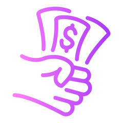 money Line Gradient Icon