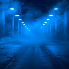 Dark empty blue background