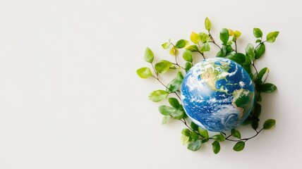 World Design Day, Earth Day concept isolated on pristine white background international Earth Day. Environmental problems and environmental protection  27 April
