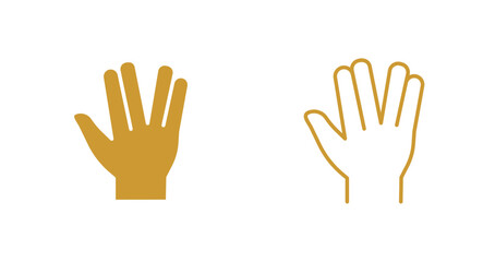 Vulcan Salute Icon Design