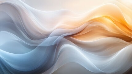 Obraz premium Abstract colorful flowing waves of light and motion in soft blue and orange hues