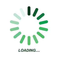 Obraz premium Loading bar green icons