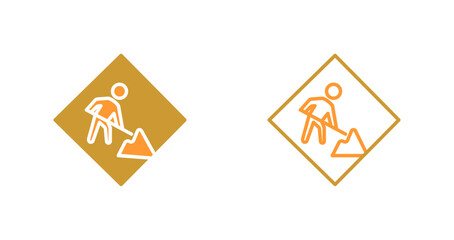 Construction Sign Icon Design