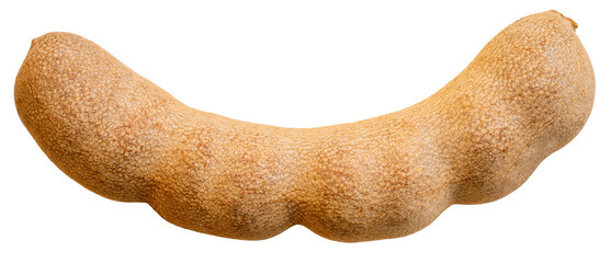 Sweet tamarind a tropical fruit with a sweet and sour taste on white background , Tamarind tropical fruit isolate on white PNG file.