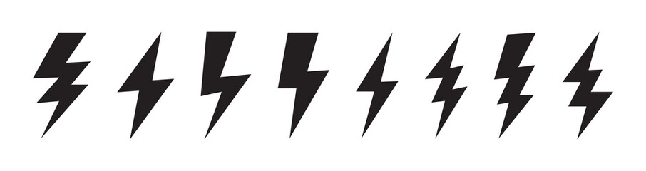 Lightning bolt vector black