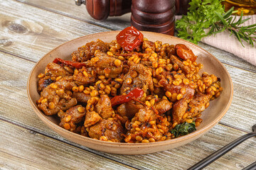 Rasted chicken meat with ptitim