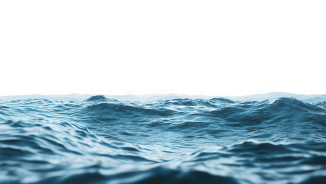 a serene view of gentle ocean waves under a bright overcast sky creating a tranquil and calming atmosphere the water's surface reflects light enhancing the peaceful vibe - Powered by Adobe