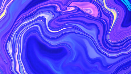 Discover Immersive Digital Art: A Fusion of Purple Hues, Fluid Dynamics, and Vibrant Colorful Swirls in Contemporary Abstract Design