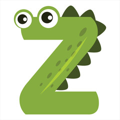 Crocodile Cartoon Alphabet