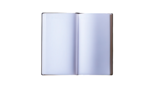 an open blank notebook rests on a vibrant yellow surface inviting creativity and thoughts to be penned down its empty pages symbolize potential and inspiration
