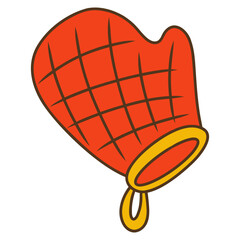 oven glove kitchenware illustration