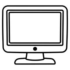 computer monitor with blank screen