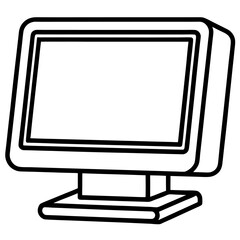 computer monitor with blank screen
