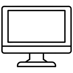 computer monitor with blank screen