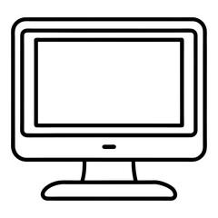 computer monitor with blank screen isolated