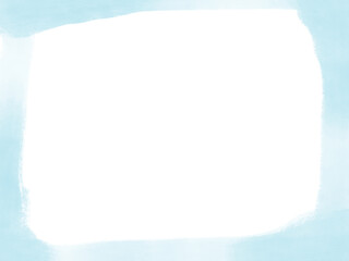 水彩風の淡い水色グラデーションフレーム